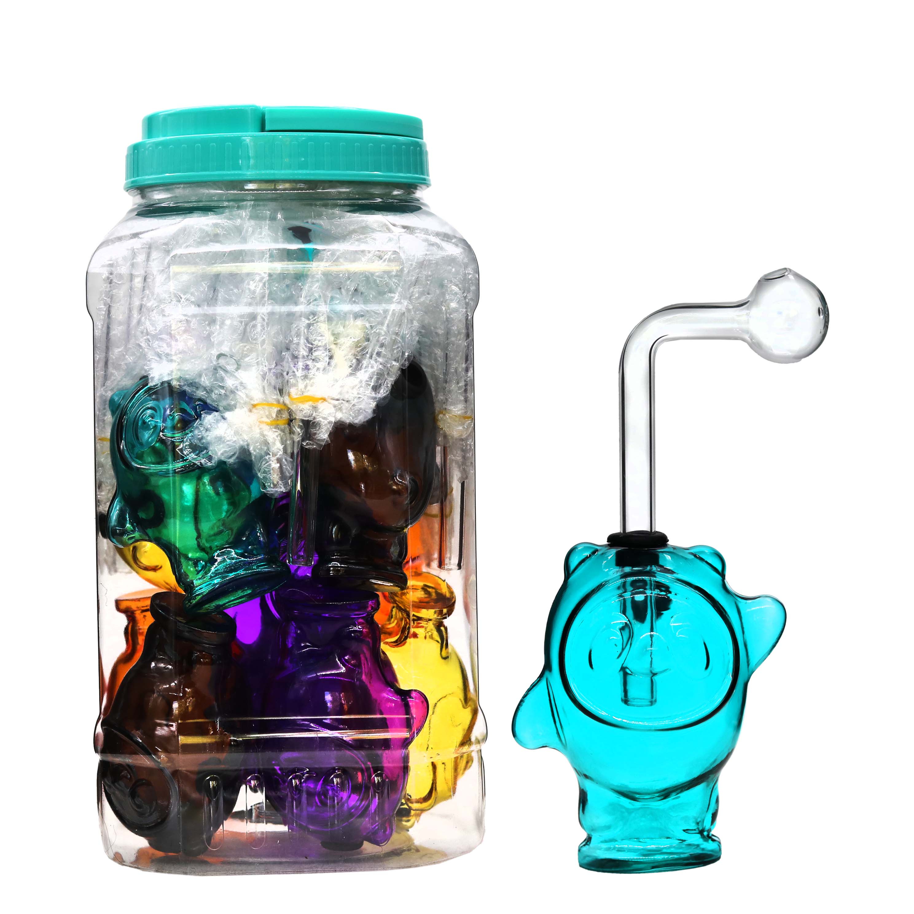 Full Color Smiley Face Fancy Sniffer OB Waterpipe (SN-2520) | 5 inch | 12 Count Display product image